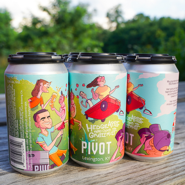 grapefruit cider in cans with fun artwork 